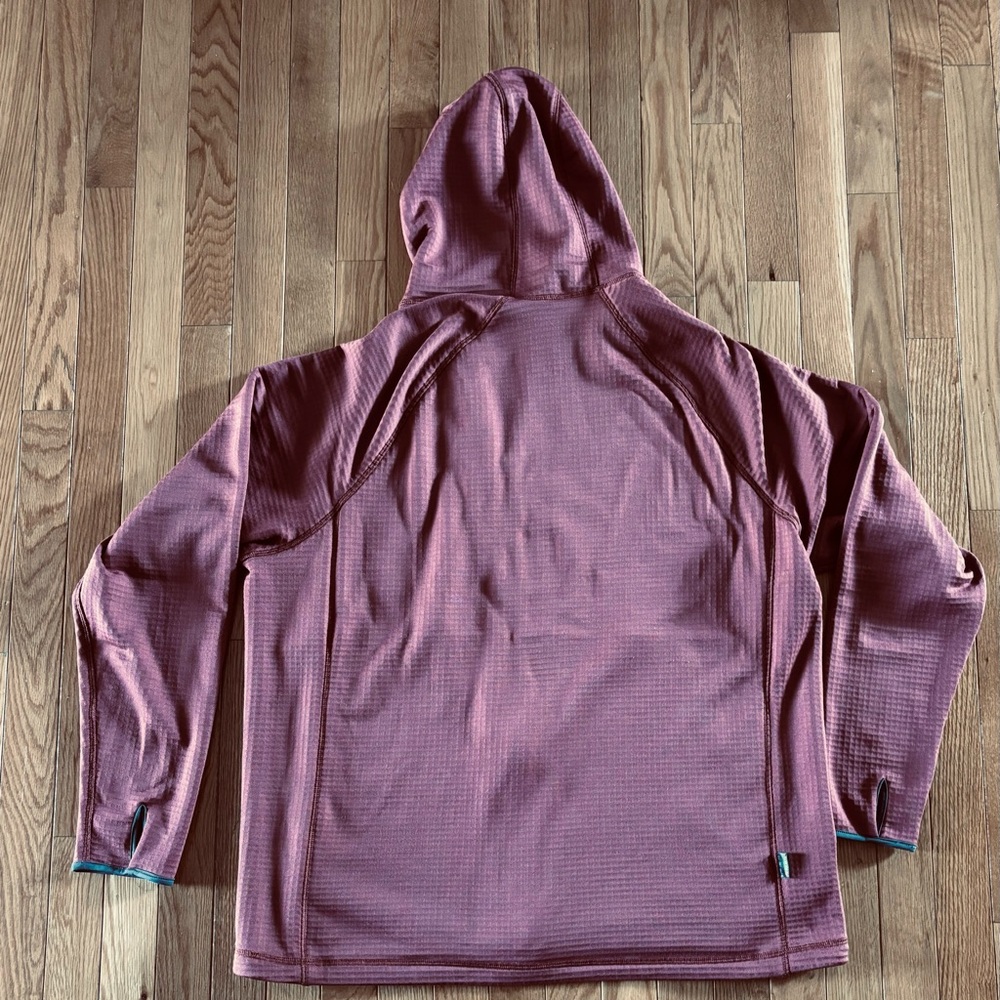 Lightweight Hooded Zip Shirt Jacket in Dusty Mauve - Picture 2 of 7